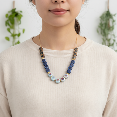 Leila Porcelain Ceramic Necklace