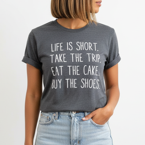 Life Is Short Take The Trip Eat The  T-Shirt