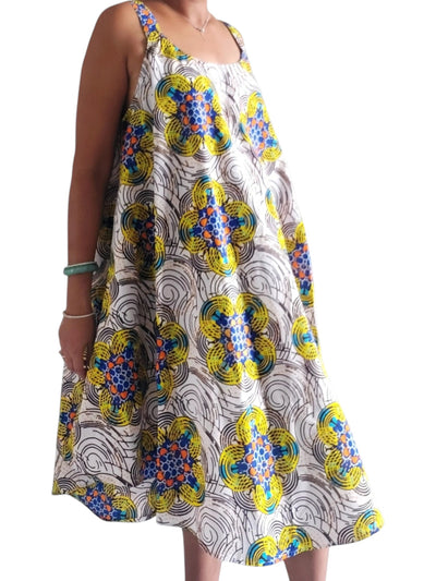 Lore Ankara Midi Length Dress