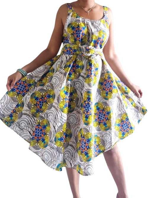Lore Ankara Midi Length Dress
