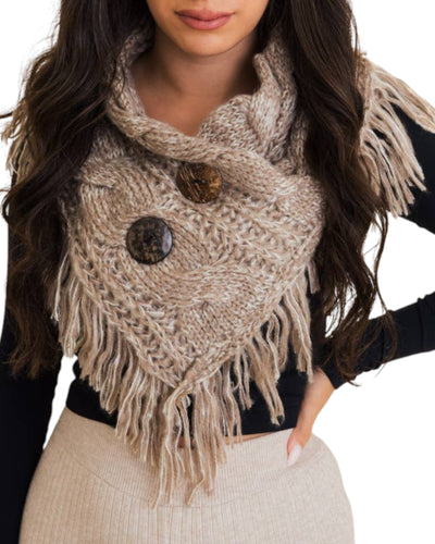 Mocha Button-Up Shoulder Warmer