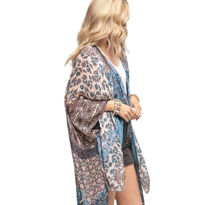 Monterey Intricate Damask Kimono