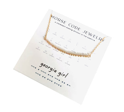 Morse Code Necklace - Georgia Girl