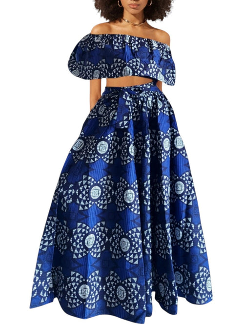 Muna Ankara Fabric Maxi Skirt