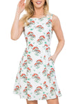 Mushroom Print Skater Dress
