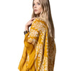 Mustard Damask Print Kimono