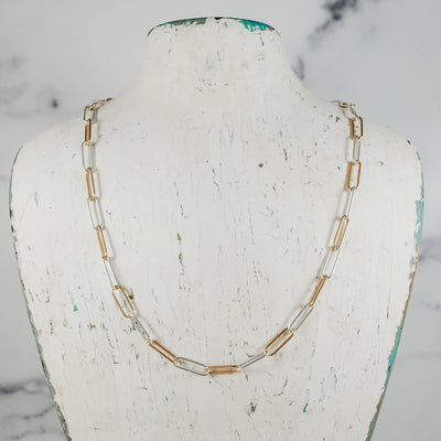 Petite Paperclip Chain - mixed metals