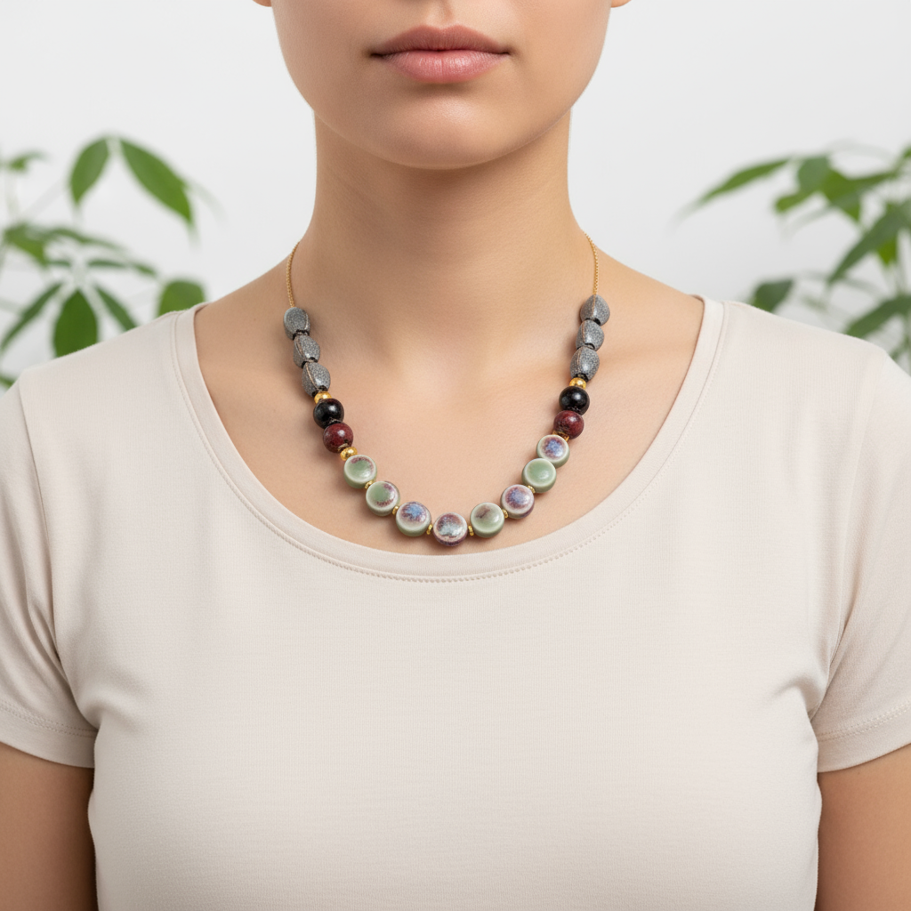 Nasira Porcelain Ceramic Necklace