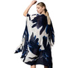 Navy Sweeping Floral Kimono