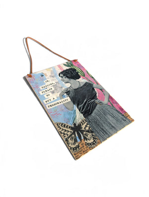 Go Buy a Personality Vintage Ephemera Hanging Art