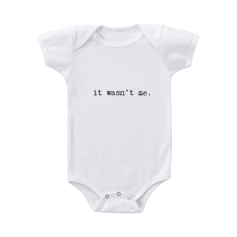 It Wasn't Me Baby Onesie