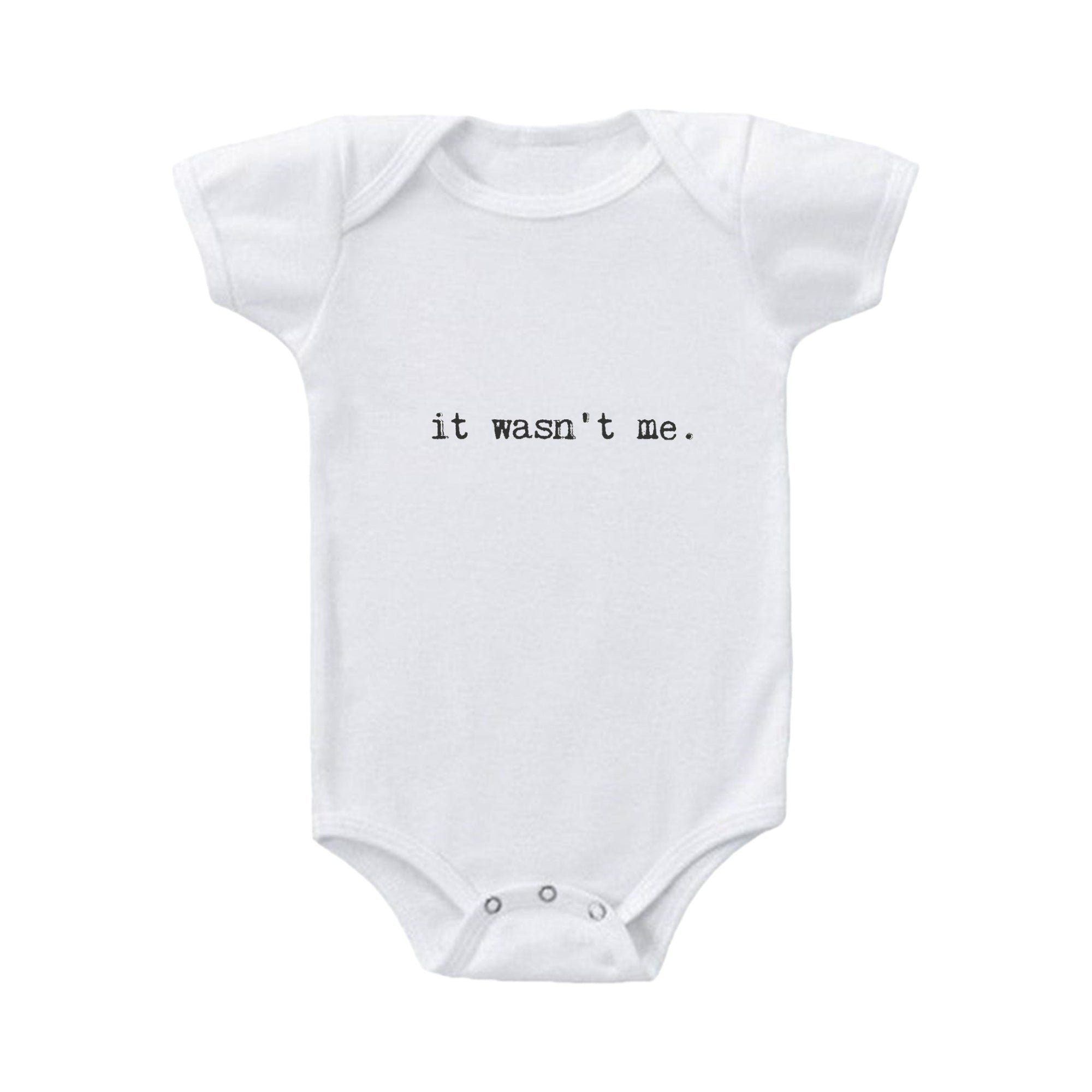 It Wasn't Me Baby Onesie