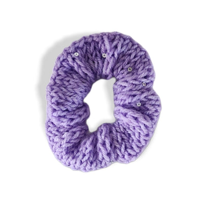 knit scrunchie - lavender
