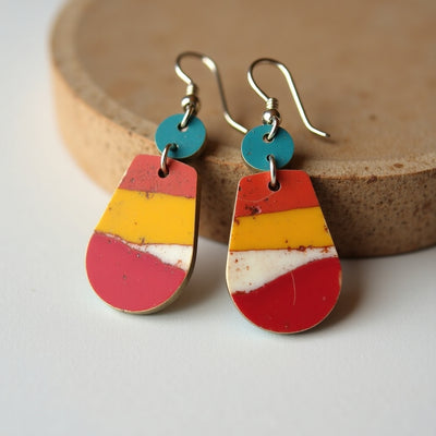 Eco Jewelry 101 - Stacked Upcycled Paper Earrings