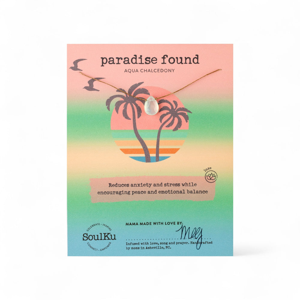 Paradise Found Aqua Calcedony Necklace