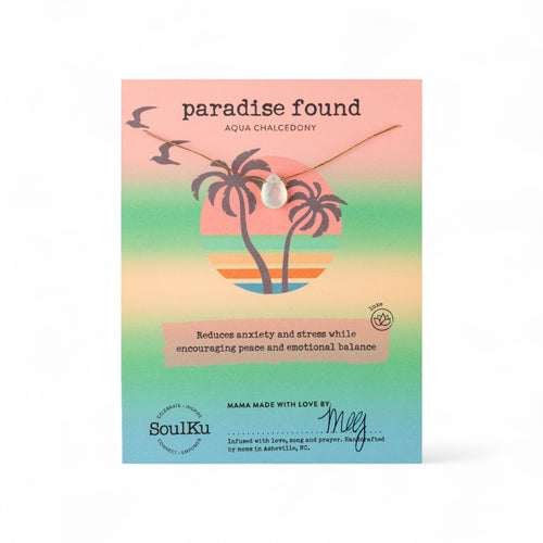 Paradise Found Aqua Calcedony Necklace