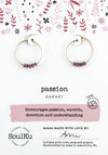 Passion Garnet Gold-Hoop earrings