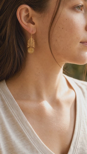 Mekdes Brass and Resin Earrings