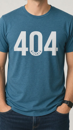 404 ATLANTA T-Shirt - White Print