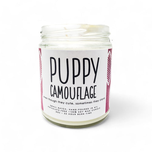 Puppy Camouflage Candle - 8oz