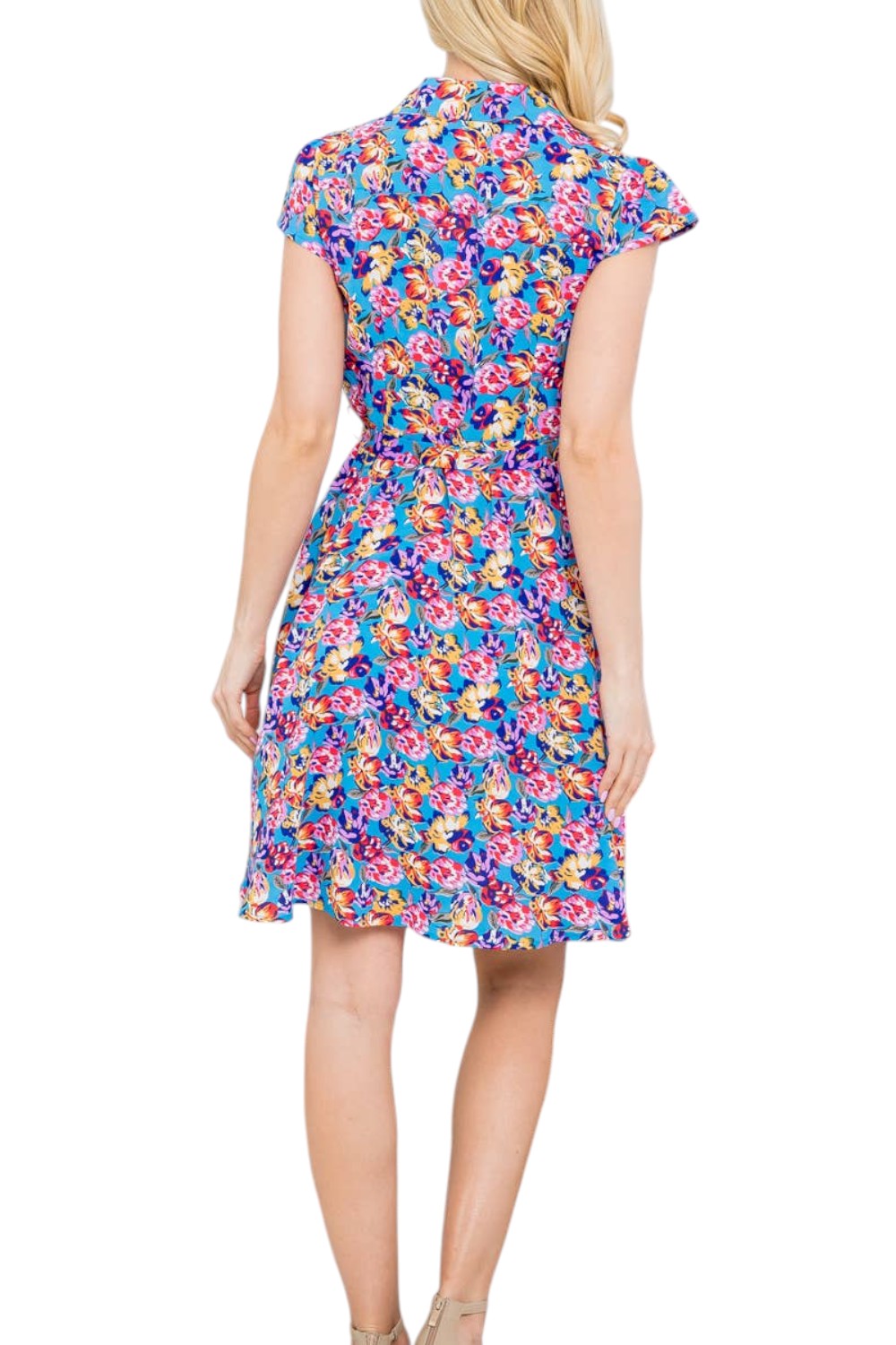 Purple Botanicals Retro-Style Dress