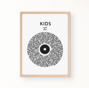 Lyric Wall Art - Kids by Mgmt  2007