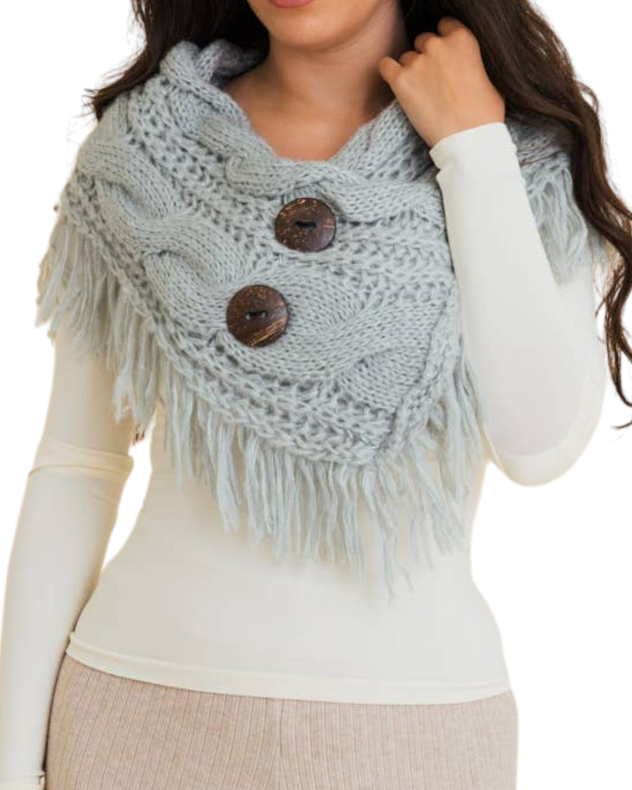 Sage Button-Up Shoulder Warmer