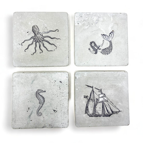 Nautical Concrete Coasters