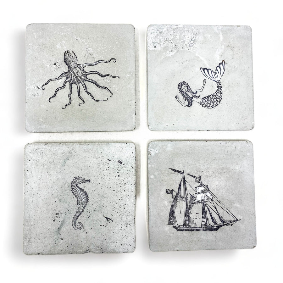Nautical Concrete Coasters