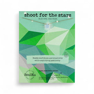 Shoot for the Stars Blue Opal Necklace