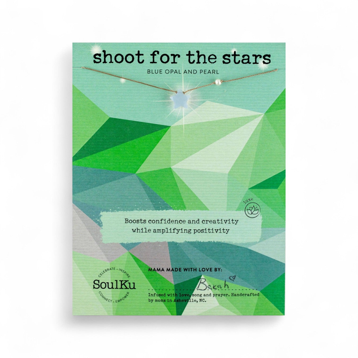 Shoot for the Stars Blue Opal Necklace