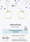 Sisterhood Gold Hoop Earrings - Moonstone