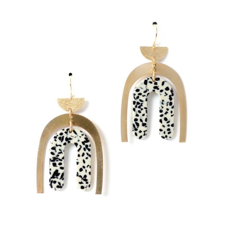 Arch Acrylic Earrings - Speckled
