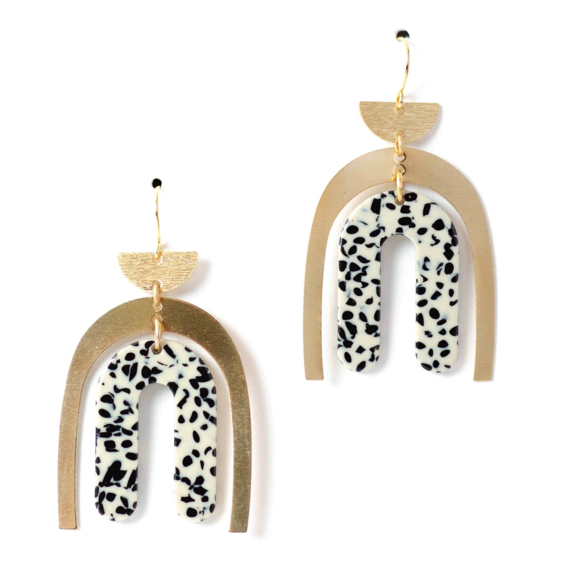 Arch Acrylic Earrings - Speckled