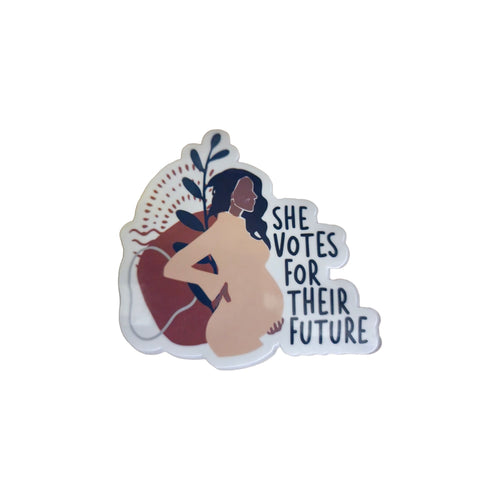 Sticker- She votes for their future