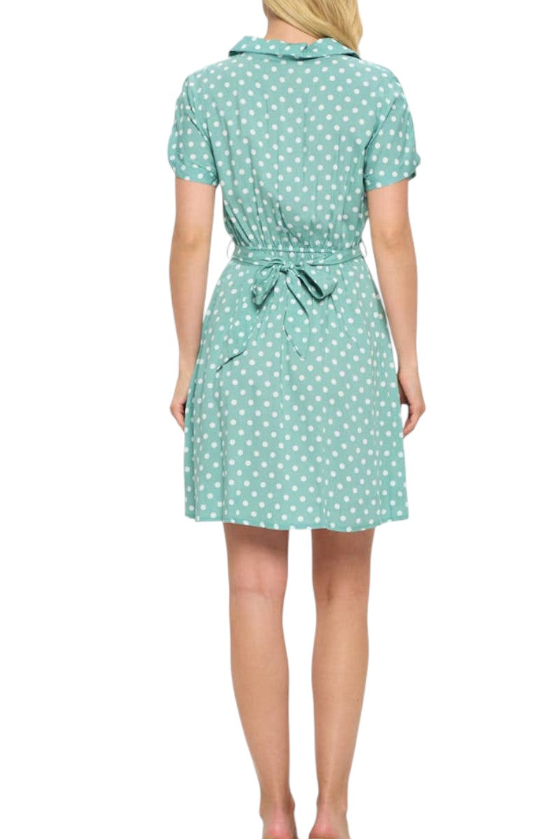Sweet Green Vintage-Style Dress
