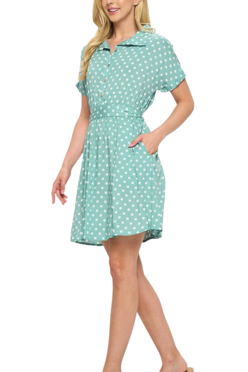 Sweet Green Vintage-Style Dress