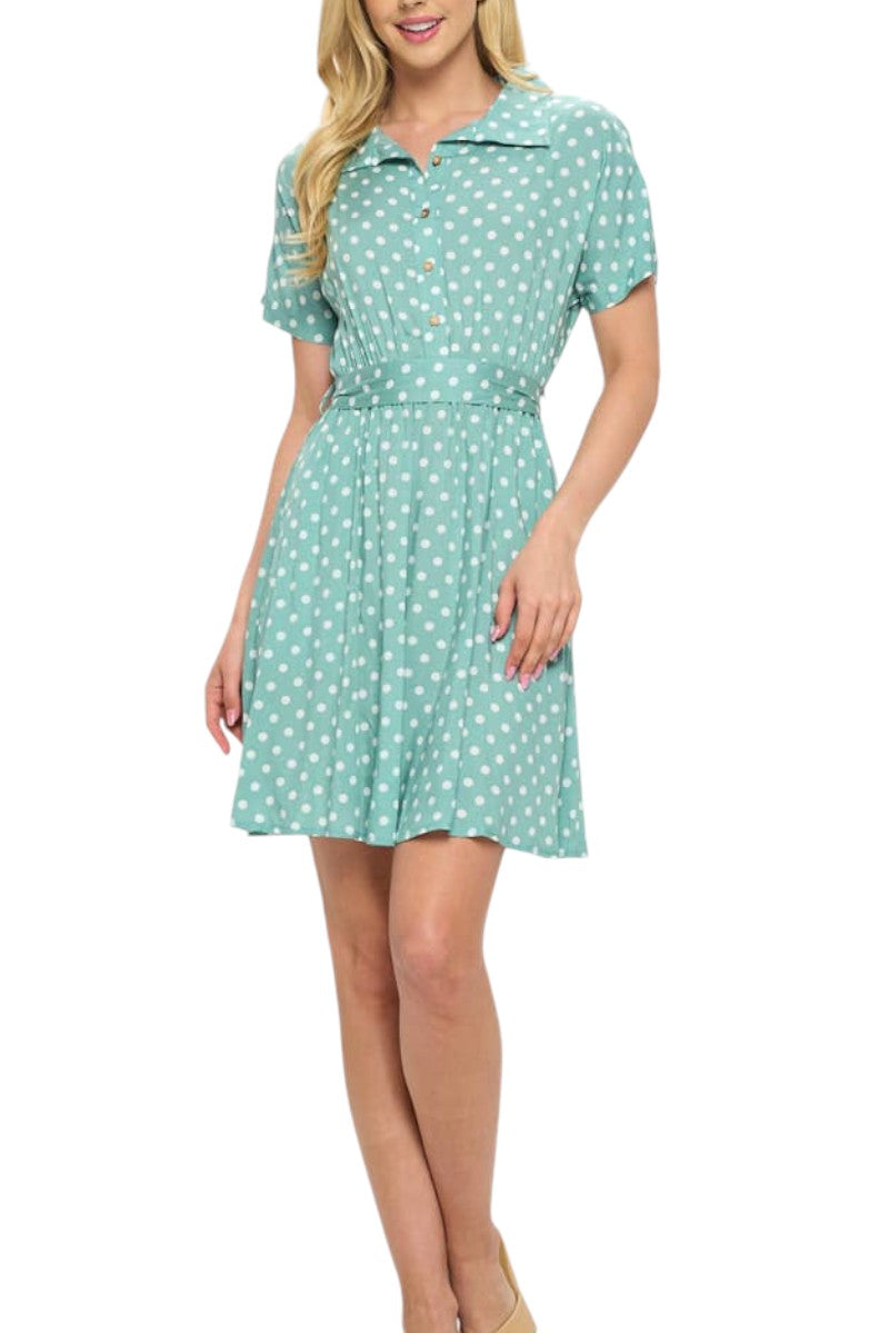 Sweet Green Vintage-Style Dress