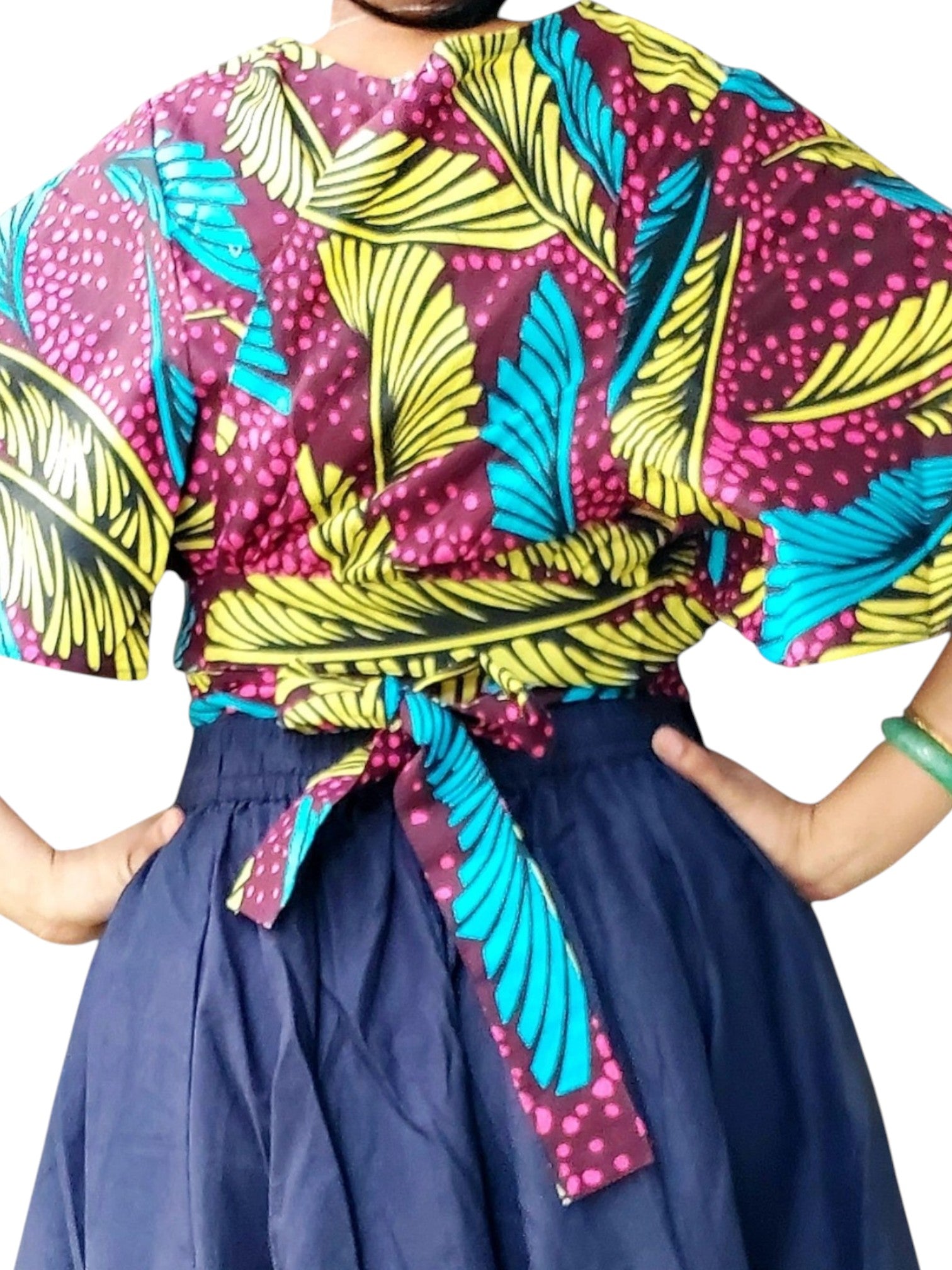 Delu Ankara Fabric Crop Top