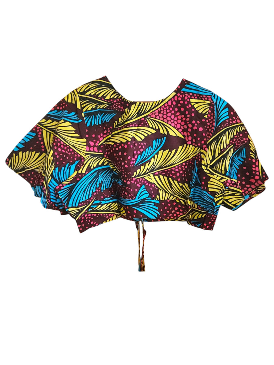 Delu Ankara Fabric Crop Top