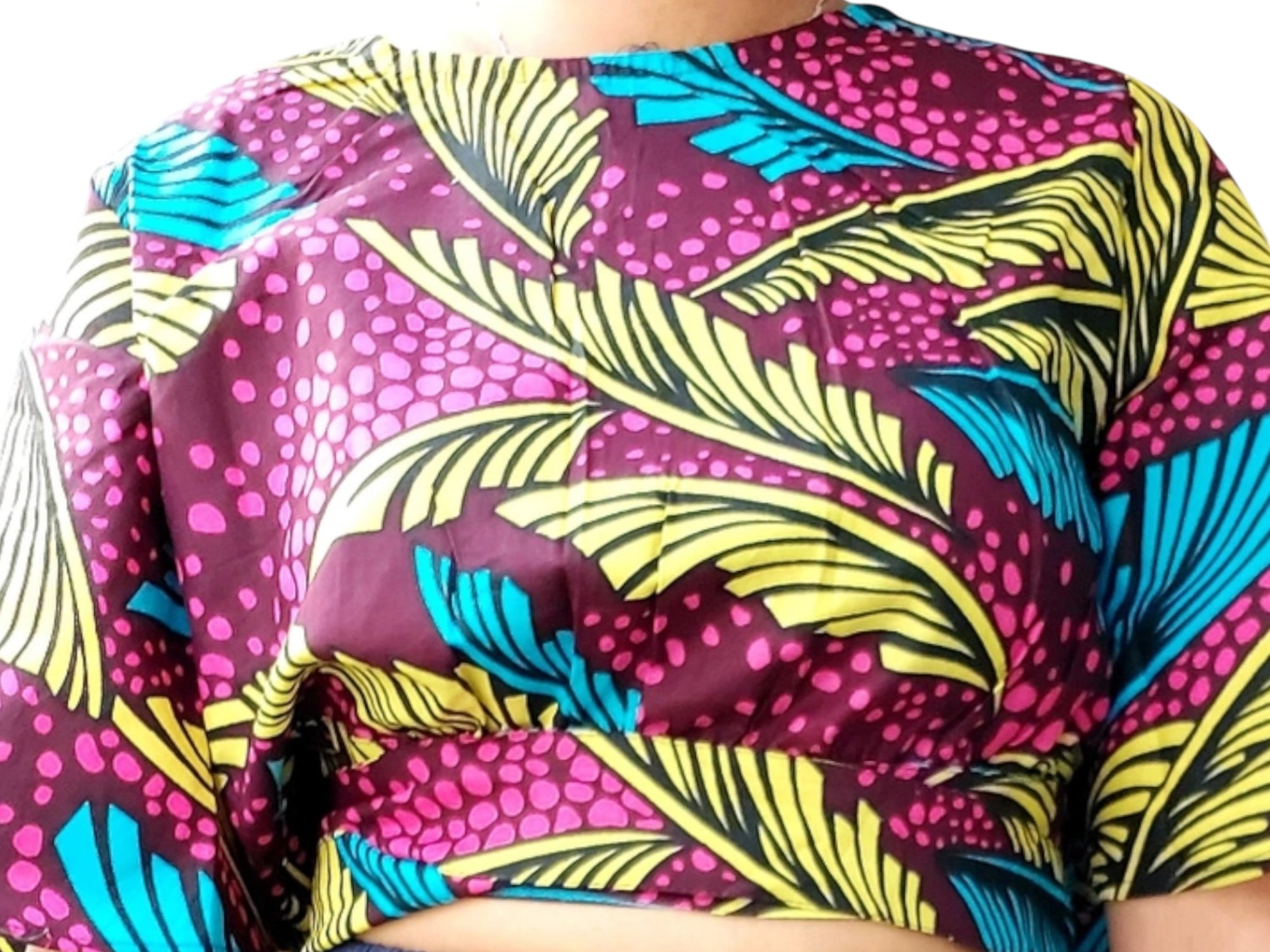 Delu Ankara Fabric Crop Top