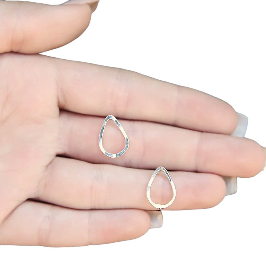 Medium Teardrop Studs - sterling silver