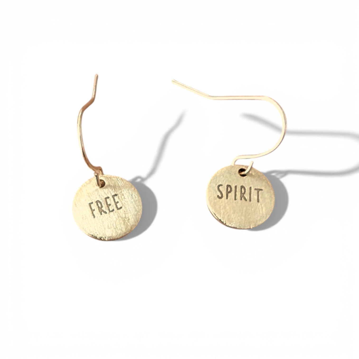 Telling Short Quote Earrings - Free Spirit