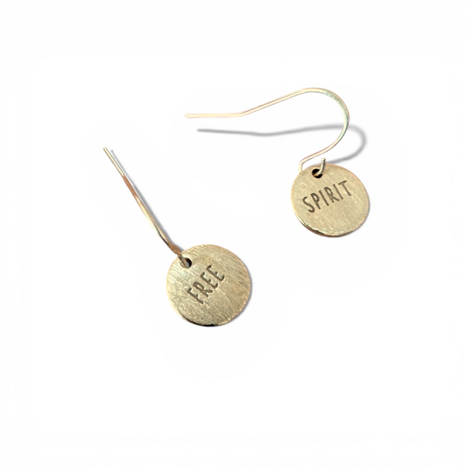 Telling Short Quote Earrings - Free Spirit