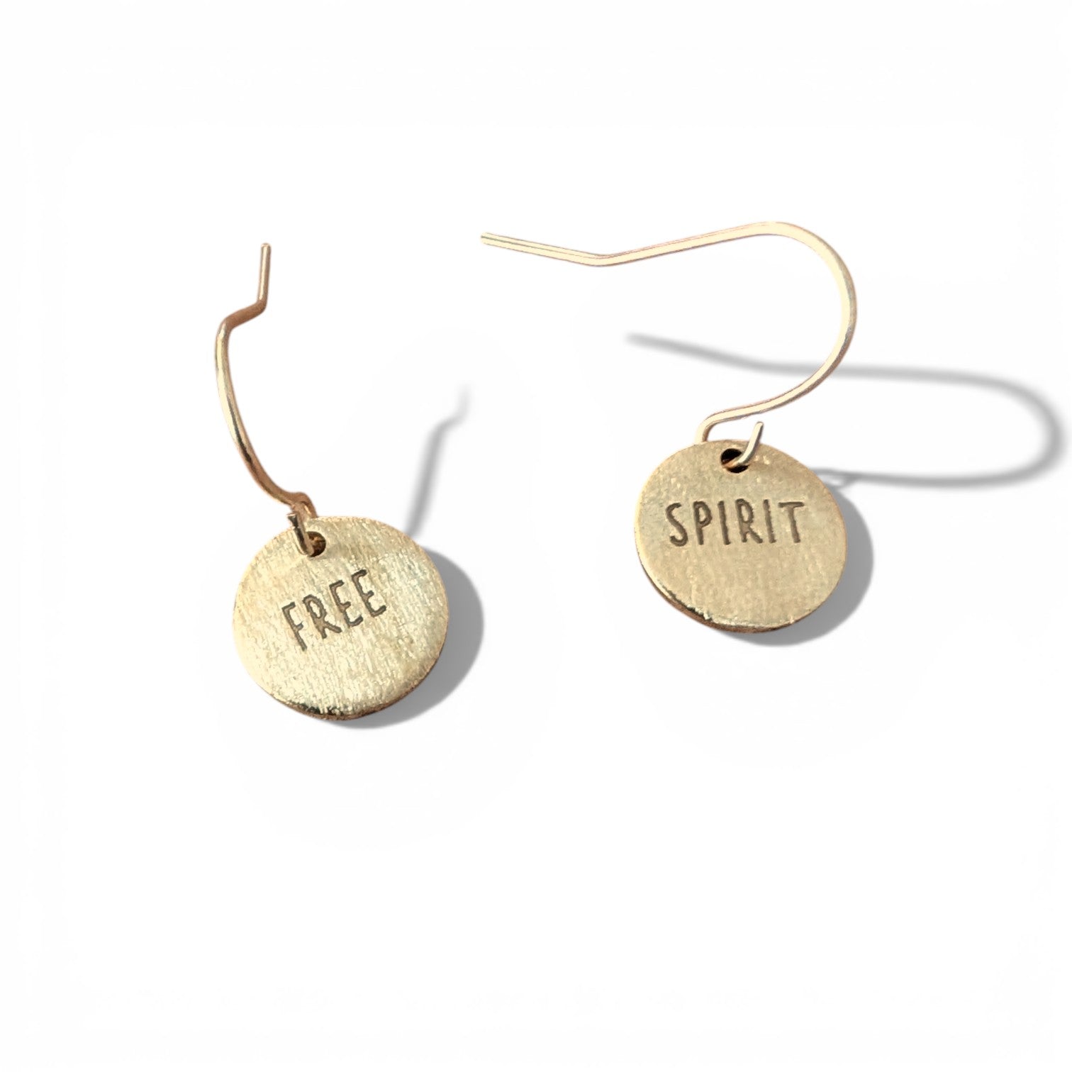 Telling Short Quote Earrings - Free Spirit