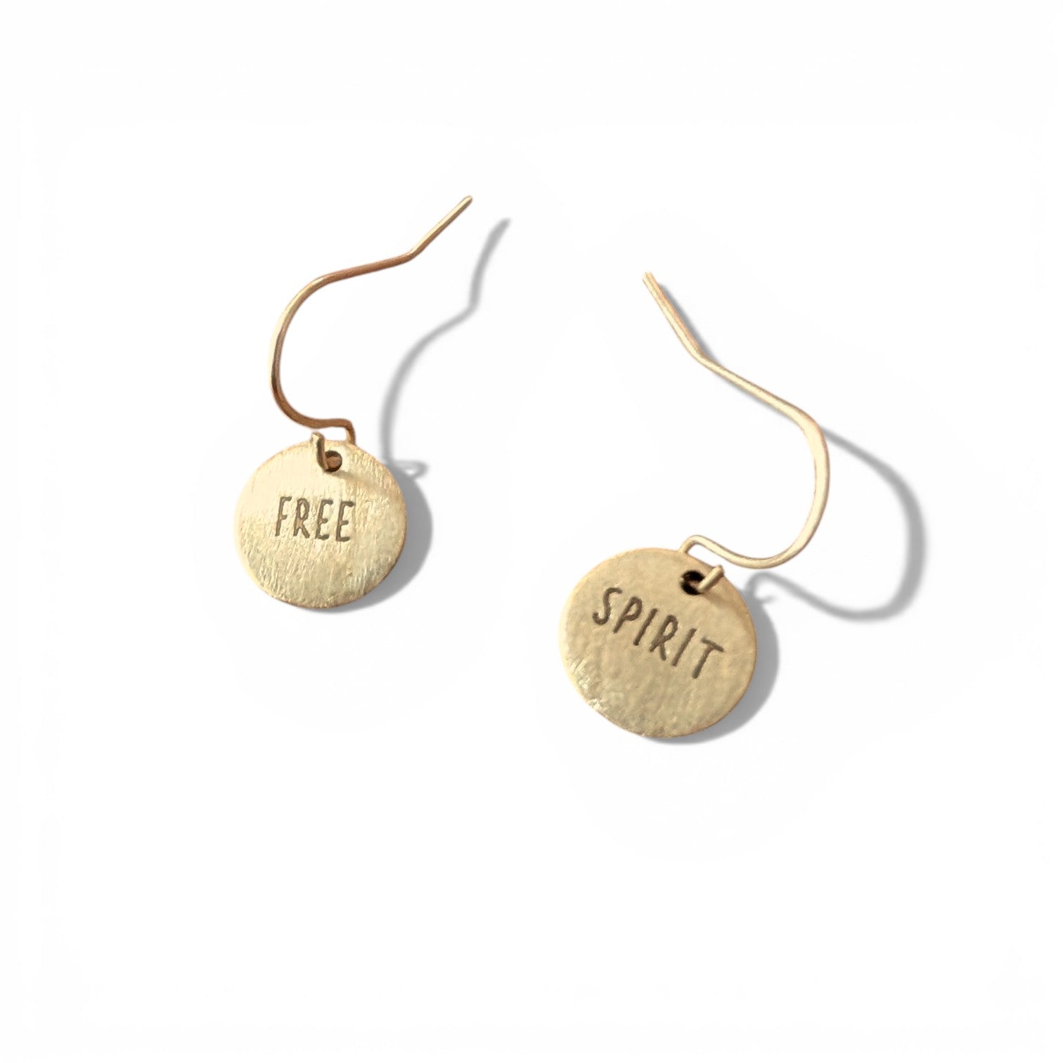 Telling Short Quote Earrings - Free Spirit