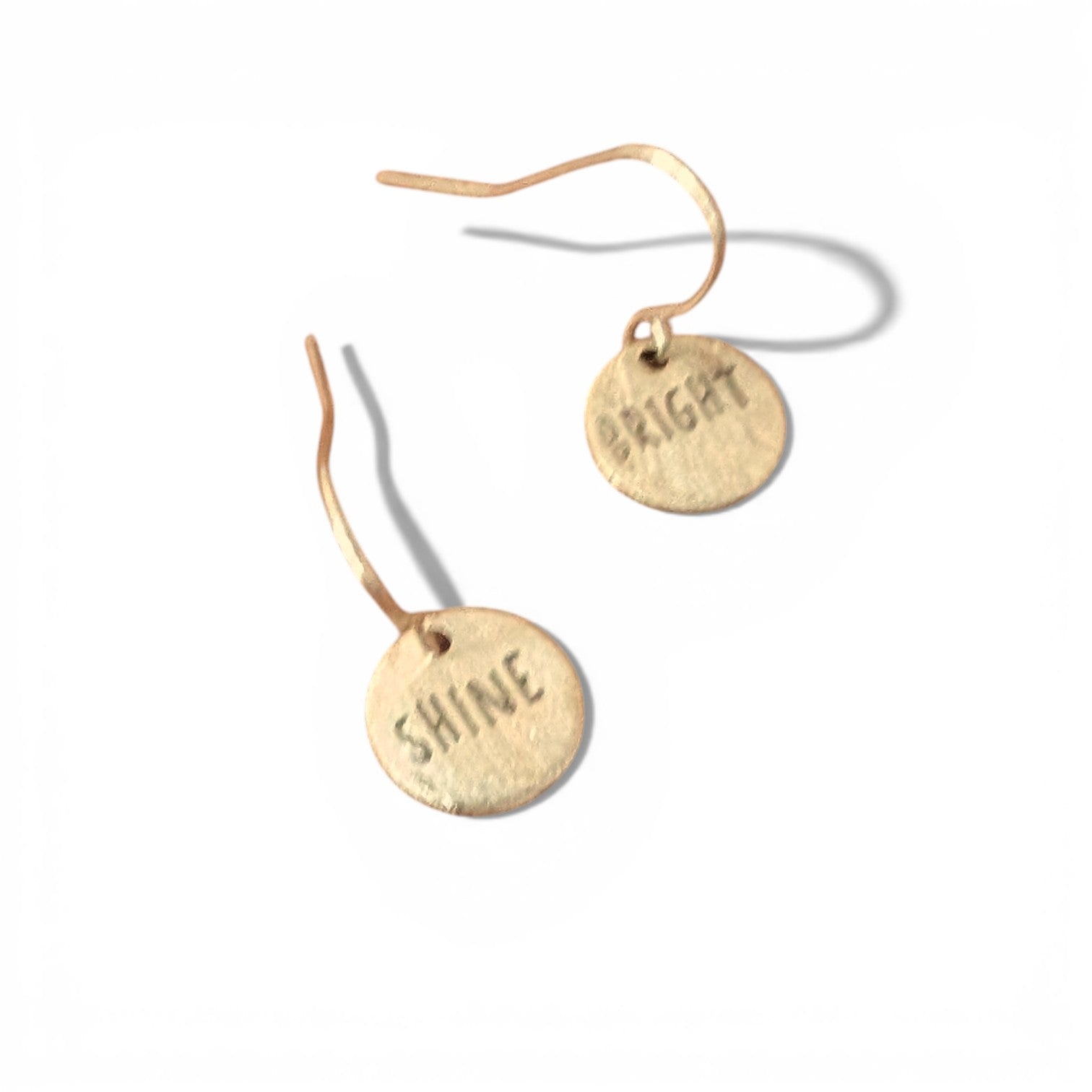Telling Short Quote Earrings - Shine Bright