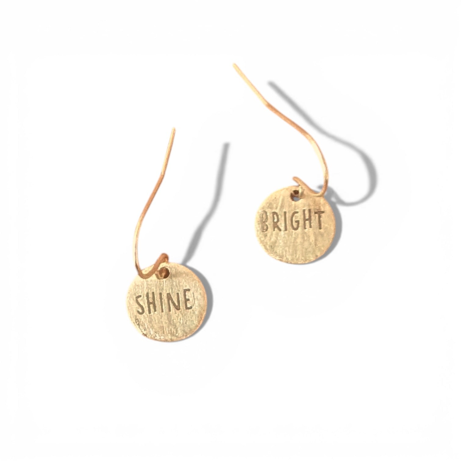 Telling Short Quote Earrings - Shine Bright