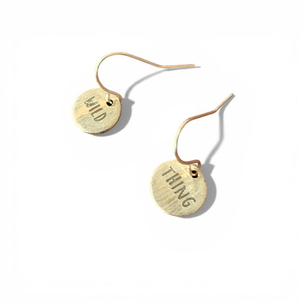 Telling Short Quote Earrings - Wild Thing