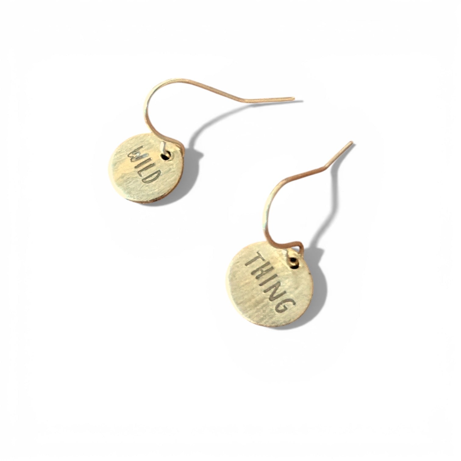 Telling Short Quote Earrings - Wild Thing